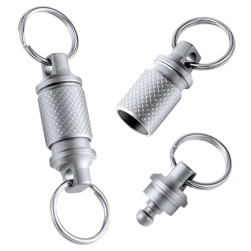 SAVITA 2pcs Abnehmbarer Schlüsselanhänger, Titanlegierung, Dreh-Schlüsselanhänger, strapazierfähig, abnehmbarer Schlüsselanhänger, Clip-Ring, Drehbar von SAVITA