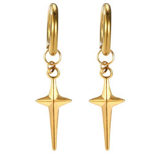 2stk Kreuz-Ohrringe, Zierliche Dämonenjäger-Spike-Ohrringe Stilvoller Y2k Statement Schmuck Geeignet für Frauen von SAVITA