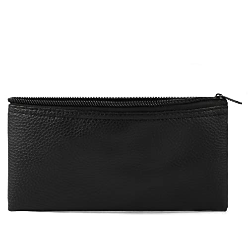 SAVITA Kabellose Mikrofon Tasche Case, 235x107mm Mikrofon Tasche mit Reißverschluss Leder Mikrofon Schutztasche auch für Schreibwaren (Schwarz) von SAVITA