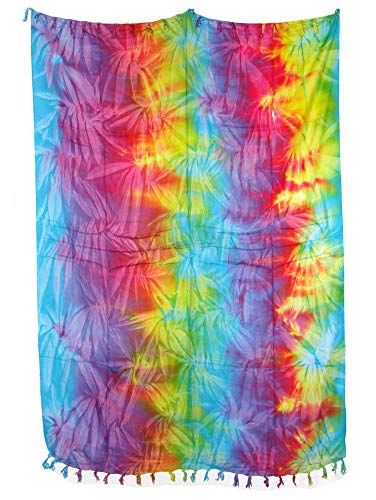 Pareo Sarong Tuch bunt gebatikt farbenfroh Batik Design/große Auswahl schönste Farben/Wickelrock Strandtuch Sauna-Tuch Wickelkleid Schal Bademode Freizeitmode Sommermode/aus 100% Viskose von SAWA