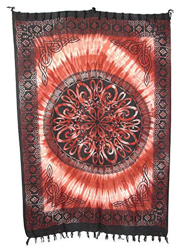 Pareo Sarong Tuch bunt gebatikt farbenfroh Batik Design/große Auswahl schönste Farben/Wickelrock Strandtuch Sauna-Tuch Wickelkleid Schal Freizeitmode Sommermode/aus 100% Viskose von SAWA