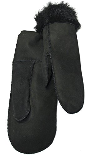 SAWA Handschuhe aus Lammfell für Damen und Herren Fausthandschuhe (H10, schwarz) von SAWA