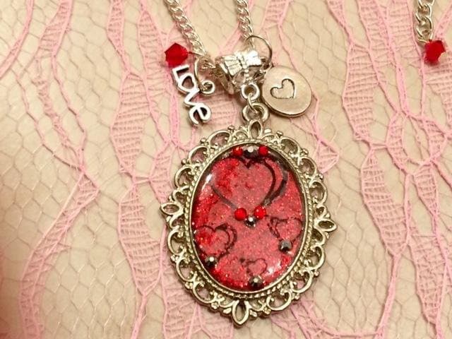 Valentine Halskette; Valentinstag Schmuck; Rotes Herz Herz-Schmuck; Frau Geschenk; Frauen Valentine; Liebe Halskette von SAWDesignsByStacie