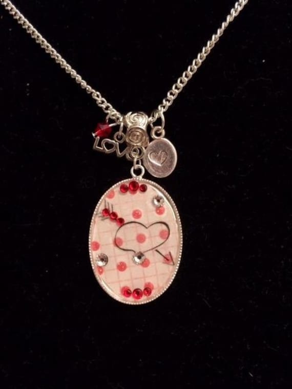 Valentine Halskette; Valentinstag Schmuck; Rotes Herz Herz-Schmuck; Frauen Geschenk; Valentine; Und Pfeil von SAWDesignsByStacie