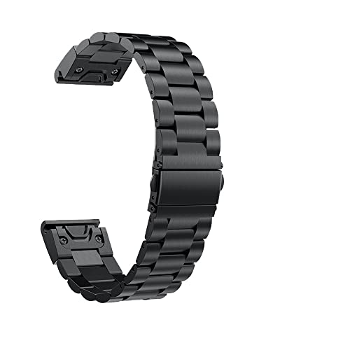 SAWIDEE Uhrenarmband für Garmin Fenix 7 7X 7S 6 6X 6S Pro 5X 5 5S 3HR S60 Uhrenarmband aus Edelstahl mit Schnellverschluss, 26, 22, 20 mm, For Fenix 6 5 S60, Achat von SAWIDEE