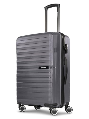 SAXOLINE mittelgroßer Hartgepäck Check-in Koffer | Trolley 44 x 26 x 66 cm aus hochwertigem, robustem ABS Material | für Damen und Herren | 4 Doppelrollen & TSA-Schloss | Fiesta Serie von SAXOLINE