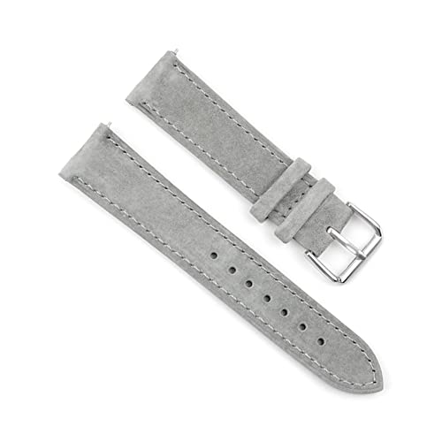 Wildlederarmband 18mm - 24mm Handgefertigtes Uhrenarmband mit Schnellverschluss für Herrenuhrenersatz, Gary, 20mm von SAXTZDS