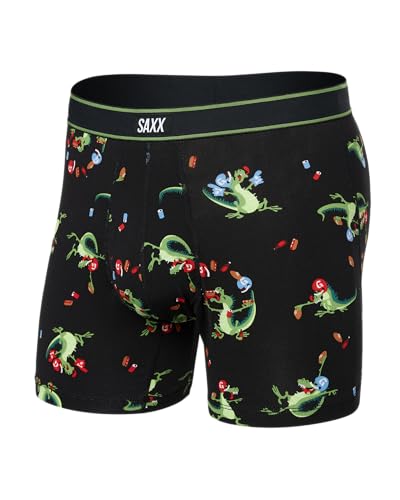 SAXX Underwear Co. Daytripper Herren-Boxershorts, Schwarz, Größe M von SAXX Underwear Co.