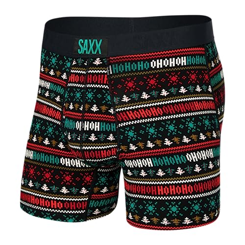 SAXX Underwear Co. Herren-Boxershorts, besonders weich, mit Eingriff und integrierter Beutel, Urlaubspullover, Schwarz, Large SAXX Underwear Co. Herren-Boxershorts, besonders weich, mit Eingriff und integrierter Beutel, Urlaubspullover, Schwarz, Large von SAXX Underwear Co.