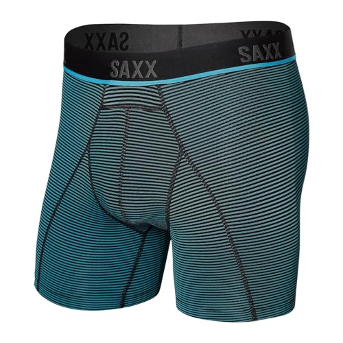 Saxx Herren Kinetic Light Compression Mesh Boxer Brief Blau XL von SAXX Underwear Co.