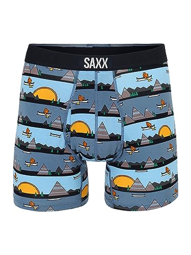 Saxx Herren Boxershorts blau/orange/grau S von SAXX Underwear Co.