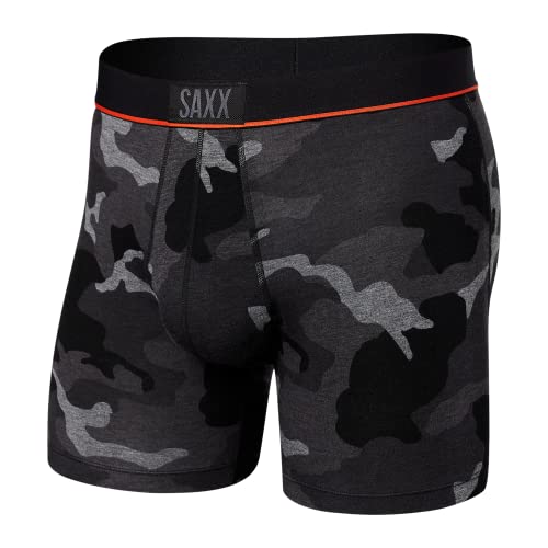 Saxx Herren Unterwäsche - Vibe Super Soft Boxershorts mit integrierter Beutelstütze, Unterwäsche für Herren, Supersize Camo-Black, Medium von SAXX Underwear Co.