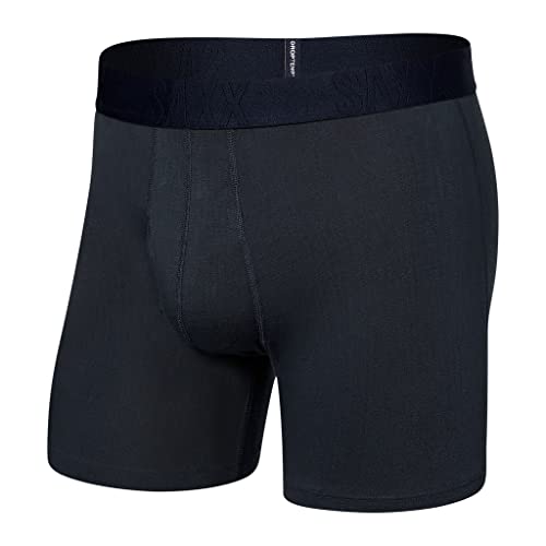 Saxx Men’s Underwear – DropTemp Kühlende Boxershorts mit integrierter Pouch TM und Eingriff – Weich, Atmungsaktiv und Feuchtigkeitsregulierend – Herrenunterwäsche, India Ink, S von SAXX Underwear Co.