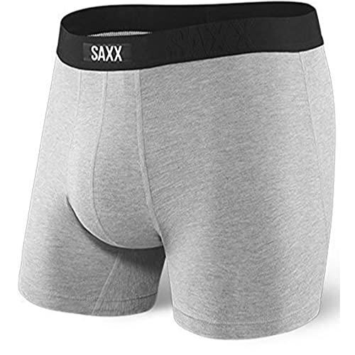 Saxx Men's Underwear Herrenunterwäsche – Undercover Boxershorts mit integrierter Ballpark Pouch TM Unterstützung – Unterwäsche für Herren, Grau-Meliert, Klein von SAXX Underwear Co.