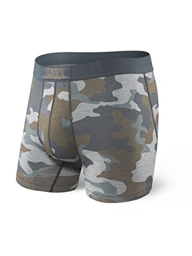Saxx Men's Underwear Herrenunterwäsche - Vibe Super Weich Boxershorts mit integrierter Pouch TM Unterstützung – Unterwäsche für Herren, Grau Supersized Camo, XS von SAXX Underwear Co.