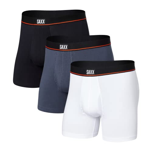 Saxx Men’s Underwear - Non-Stop Stretch Baumwoll-Boxershorts eng - 3er-Packung mit integrierter Pouch TM und Eingriff – Weich, Atmungsaktiv and Feuchtigkeitsregulierend, Schwarz/Deep Navy/Weiß, S Saxx Men’s Underwear - Non-Stop Stretch Baumwoll-Boxershorts eng - 3er-Packung mit integrierter Pouch TM und Eingriff – Weich, Atmungsaktiv and Feuchtigkeitsregulierend, Schwarz/Deep Navy/Weiß, S von SAXX Underwear Co.