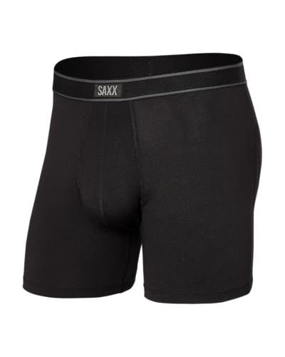 Saxx Men's Underwear Unterwäsche Herren-Boxershorts - Daytripper Herren-Unterhose - Boxershorts mit integrierter Ballpark Pouch TM Unterstützung - Herrenunterwäsche, Schwarz, Mittel von SAXX Underwear Co.
