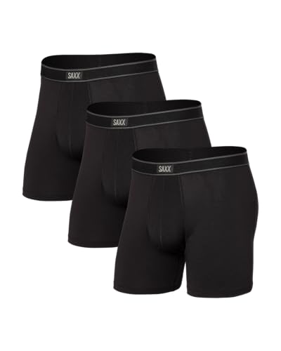 Saxx Men's Underwear Unterwäsche Herren Boxershorts - Daytripper Unterhosen mit integrierter Ballpark Pouch TM Unterstützung - 3er Packung, Schwarz, Klein Saxx Men's Underwear Unterwäsche Herren Boxershorts - Daytripper Unterhosen mit integrierter Ballpark Pouch TM Unterstützung - 3er Packung, Schwarz, Klein von SAXX Underwear Co.
