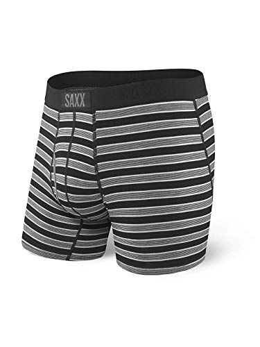 Saxx Underwear Co Herren Saxx Men's Boxer Underwear, Black Crew Stripe, M von SAXX Underwear Co.