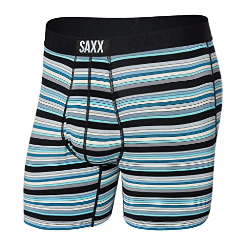 Saxx Underwear Herrenunterwäsche - Ultra Super Weich Männer-Unterhosen - Boxershorts mit integrierter Pouch-Unterstützung - Herrenunterwäsche, Desert Stripe-Blau, M von SAXX Underwear Co.