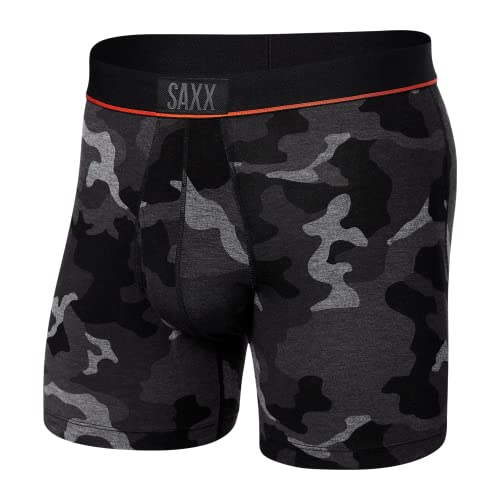 Saxx Underwear Herrenunterwäsche - Ultra Super Weich Männer-Unterhosen - Boxershorts mit integrierter Pouch-Unterstützung - Herrenunterwäsche, Supersize Camo-Schwarz, S von SAXX Underwear Co.