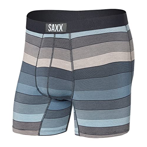 Saxx Underwear Herrenunterwäsche - Vibe Super Weich Boxershorts mit integriertem Pouch-Unterstützung – Unterwäsche für Herren, Hazy Stripe-Washed Blau, M Saxx Underwear Herrenunterwäsche - Vibe Super Weich Boxershorts mit integriertem Pouch-Unterstützung – Unterwäsche für Herren, Hazy Stripe-Washed Blau, M von SAXX Underwear Co.