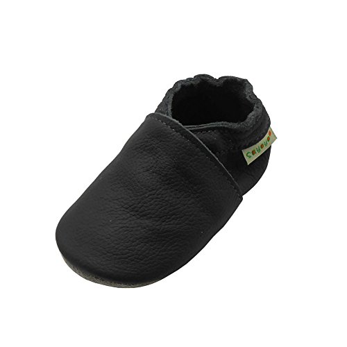 SAYOYO Weichersohlen Babyhausschuhe Lauflernschuhe das Kind Jungen & Mädchen Krabbelschuhe, 23/24 (18-24) XL Monate, Grau von SAYOYO