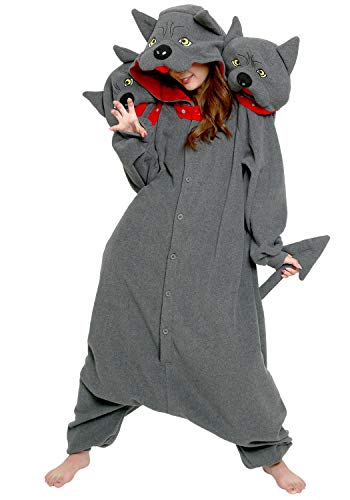 Kerberos Zerberus Onesie Kigurumi Einteiler Onesie Kostüm Jumpsuit | SAZAC Kigurumi | für Kinder und Erwachsene | One Size Fits All (155 – 180 cm) von SAZAC