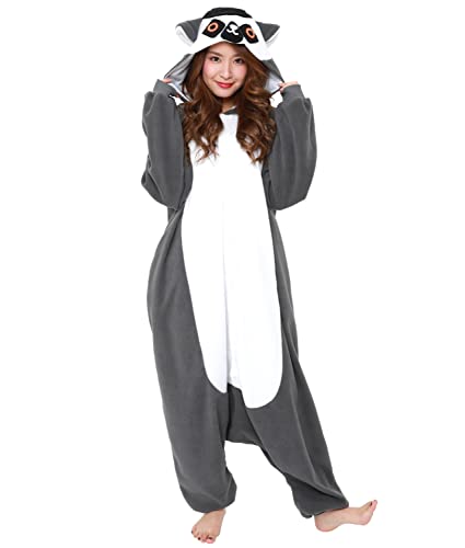 Lemur Onesie Kigurumi Einteiler Onesie Kostüm Jumpsuit | SAZAC Kigurumi | für Kinder und Erwachsene | One Size Fits All (155 – 180 cm) von SAZAC