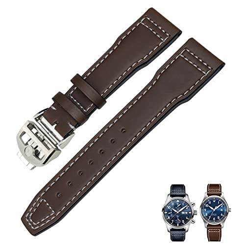 Echtes Leder Uhrengurt 20mm 21 mm 19mm 22mm Cowhide Watchbänder für IWC Mark Big Pilot Spitfire Portofino Uhrzubehör Full of stars von SAyfur