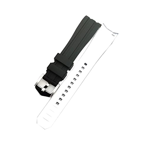 Gebogenes Ende Gummi -Gurt Diving Schnellfreisetzung Silikongelenk Armband Passform für Omega Fit für Seiko Fit für Tissot Fit für Tudor Uhren Band 18mm 20mm 22mm Uhrengurt (Farbe: rot, Größe: 22 mm) von SAyfur