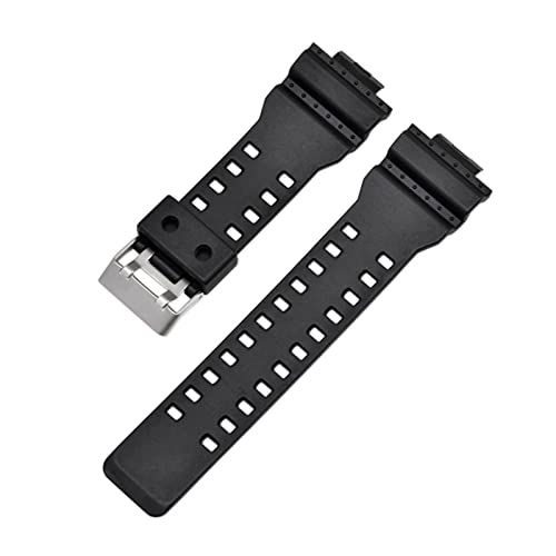 Gummi-Uhren-Band-Gurt für Casio Fit für G-Shock GA-100 110 120 GA100 Ersatz 16 mm schwarz rot wasserdichte Uhrenbänder Zubehör Uhrengurt (Farbe: Weiß, Größe: 16 mm) Full of stars von SAyfur