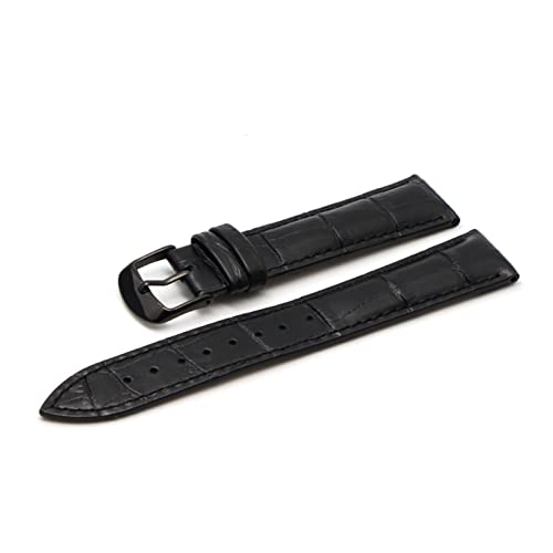 SAyfur 12 14 16 18 19 20 21 22 24 -mm Leder Band Luxus Uhrenbandgürtelhandschuhe Ladies Band Red Black White Watch Armband (Farbe: Pink RG, Größe: 22 mm) Full of stars von SAyfur