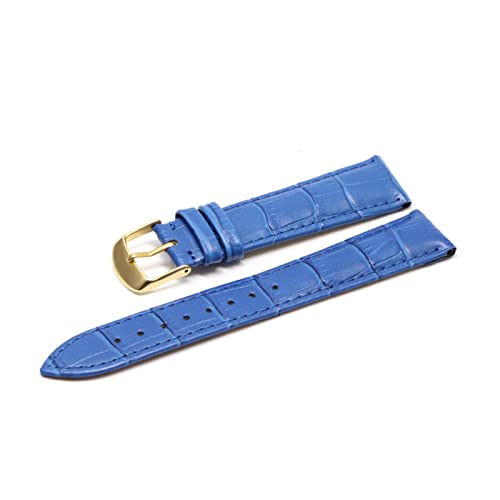 SAyfur 12 14 16 18 19 20 21 22 24 -mm Leder Band Luxus Uhrenbandgürtelhandschuhe Ladies Band Red Black White Watch Armband (Farbe: Pink RG, Größe: 22 mm) Full of stars von SAyfur