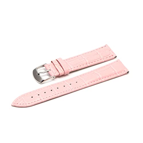 SAyfur 12 14 16 18 19 20 21 22 24 -mm Leder Band Luxus Uhrenbandgürtelhandschuhe Ladies Band Red Black White Watch Armband (Farbe: Pink RG, Größe: 22 mm) Full of stars von SAyfur