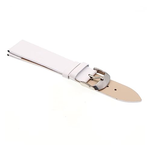 SAyfur 1pcs 12mm 14 mm 16 mm 18 mm 20 mm 20 mm 22 mm Weichkorn Leder Uhren Armband Uhrenband Männer und Frauen -Träger Uhrengurt (Farbe: Weiß, Größe: 14 mm) Full of stars von SAyfur