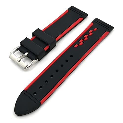 SAyfur 20mm 22 mm doppelte farbenfrohe Uhrenband Silikon Gummi -Uhr -Träger wasserdichte Uhrbandsport für Frauen Menu2018s Watchu2019 Uhrengurt Full of stars von SAyfur