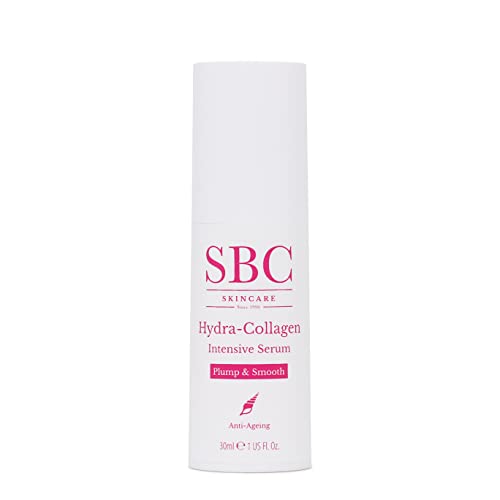 SBC Skincare - Gesichtsserum Anti Falten für Frauen mit Meereskollagen - 30ml - Nährt und Glättet die Haut - Serum für Gesicht und Körper - Hydra-Collagen Intensive Serum von SBC Skincare