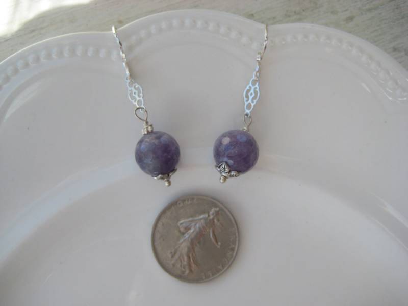 Amethyst Ohrringe Sterling Silber Französisch Drähte Amethyst Ohrringe Sterling Silber Französisch Drähte von SBEC