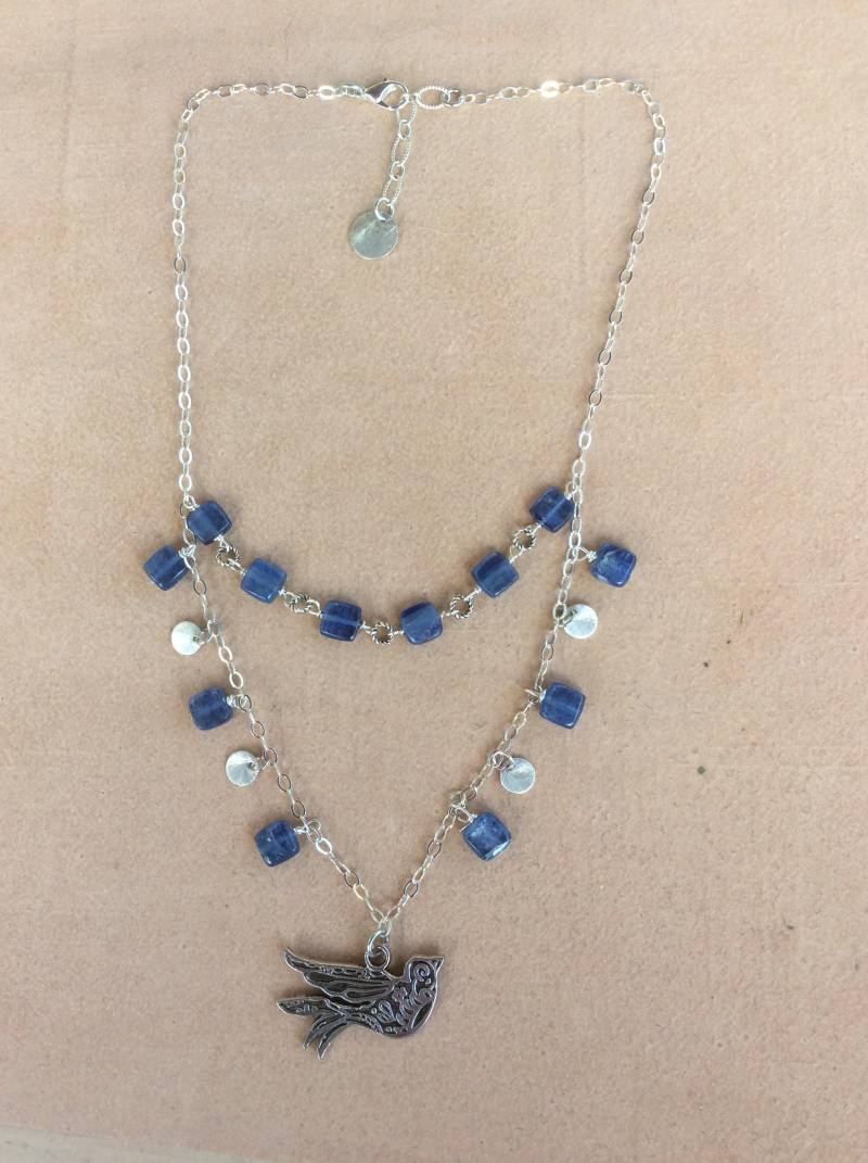 Blaue Kyanit Anhänger Halskette/Vogelkette/Kyanit Blaue Kyanit Anhänger Halskette/Vogelkette/Kyanit von SBEC