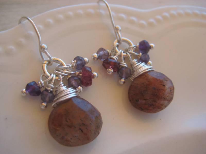 Edelstein Ohrringe/Quarz Schmuck/Geschenk Für Frauen Edelstein Ohrringe/Quarz Schmuck/Geschenk Für Frauen von SBEC