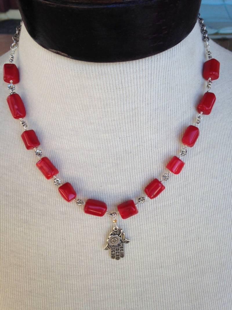 Hamsa Bettelkette/Korallenschmuck/Rote Korallenkette Hamsa Bettelkette/Korallenschmuck/Rote Korallenkette von SBEC