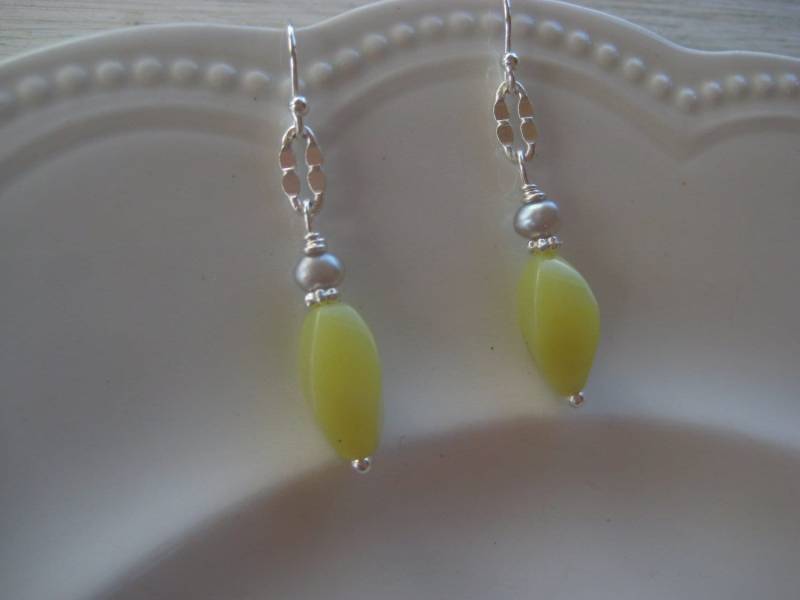 Jade Ohrringe/Zitronen Schmuck/Jade Accessoire Jade Ohrringe/Zitronen Schmuck/Jade Accessoire von SBEC