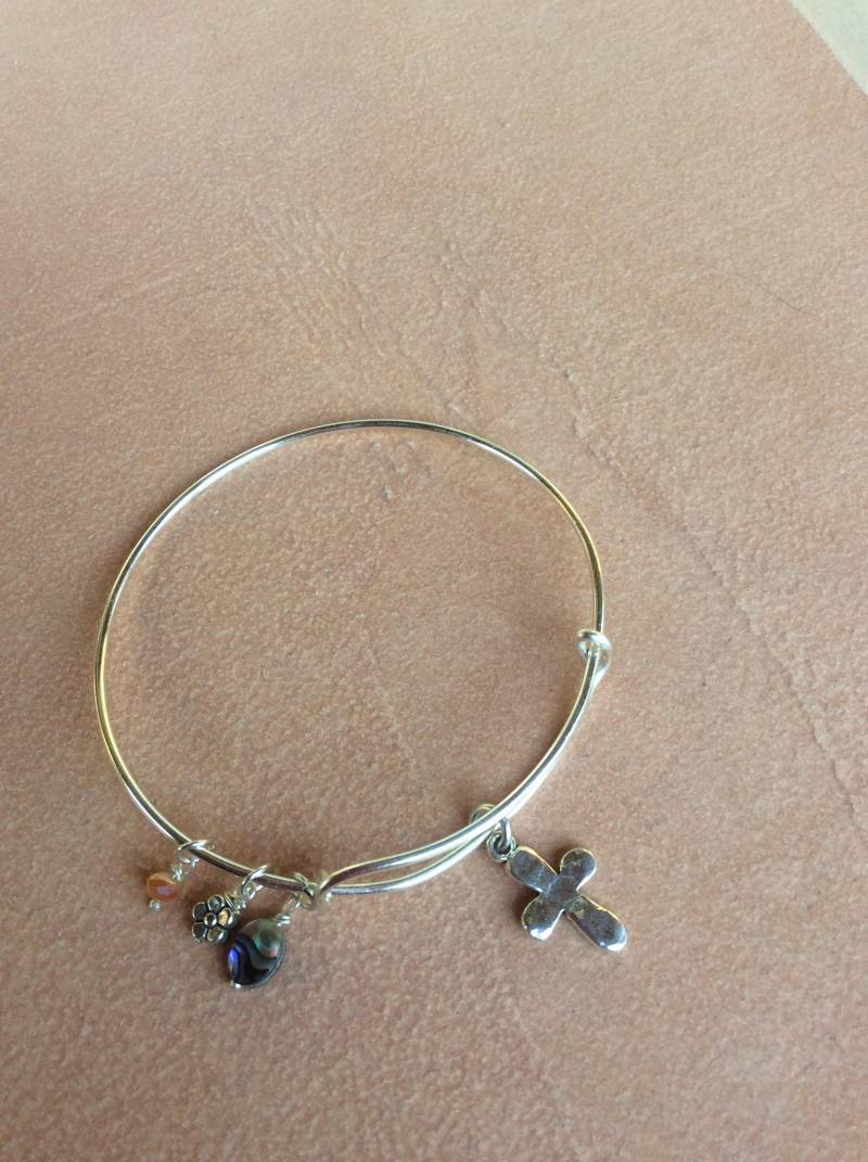 Ostern Geschenk/Kreuz Bettelarmband/Silberfarben Verstellbar Armband/Christlicher Schmuck/Kreuz Charm/Geschenk Für Sie von SBEC