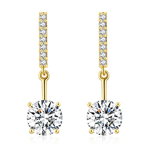 SBLING Platin überzogene oder 18 Karat vergoldete Zirkonia-Tropfen-Ohrringe – Geschenke für Frauen, Zirkonia, Zirkonia SBLING Platin überzogene oder 18 Karat vergoldete Zirkonia-Tropfen-Ohrringe – Geschenke für Frauen, Zirkonia, Zirkonia von SBLING