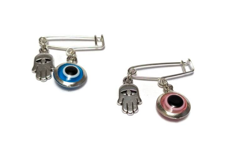 Evil Eye Hamsa Hand Baby Sicherheitsnadel Charm Für Neugeborene von SBOeyes