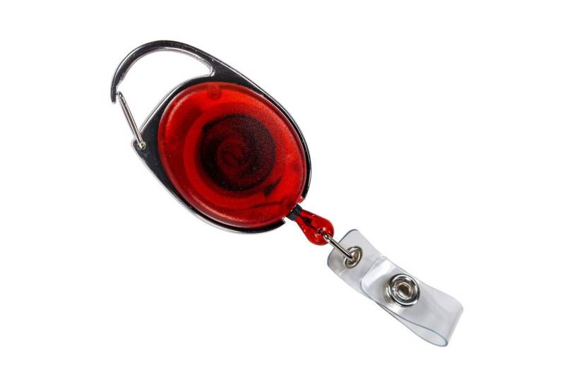 SBS Schlößer Baustoffe Schlüsselanhänger Set Skipasshalter Ausweishalter rot mit Gürtelclip, Schnurlänge 70cm (1-tlg) von SBS Schlößer Baustoffe