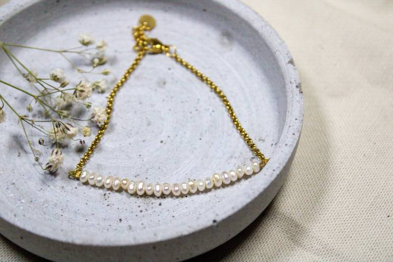 Perlenarmband, Perlenschmuck, Süßwasserperlen, Edelstahl, Natürliche Perlen, Süßwasserperlen Armband, Echte Perlen von SBSimpleJewelry