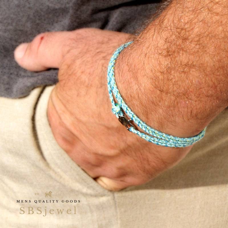 Sbsjewel Dünnes Seil Armband Dünne Schnur Armschmuck Dünnes Blaues Linie Armband Paracord Herren Kordelarmband Schlank Seil von SBSjewel