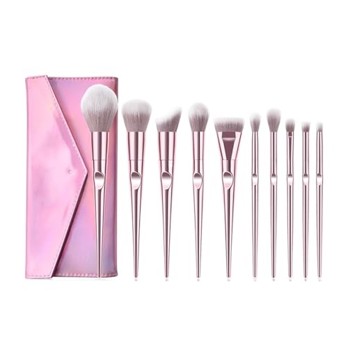 10 stücke Rose Gold Make-Up Pinsel Set for Lidschatten Gesicht Foundation Pinsel Kosmetische Werkzeuge Frauen Pro Make-Up Pinsel Set (Color : Only 10PCS Brush) von SBTRKT